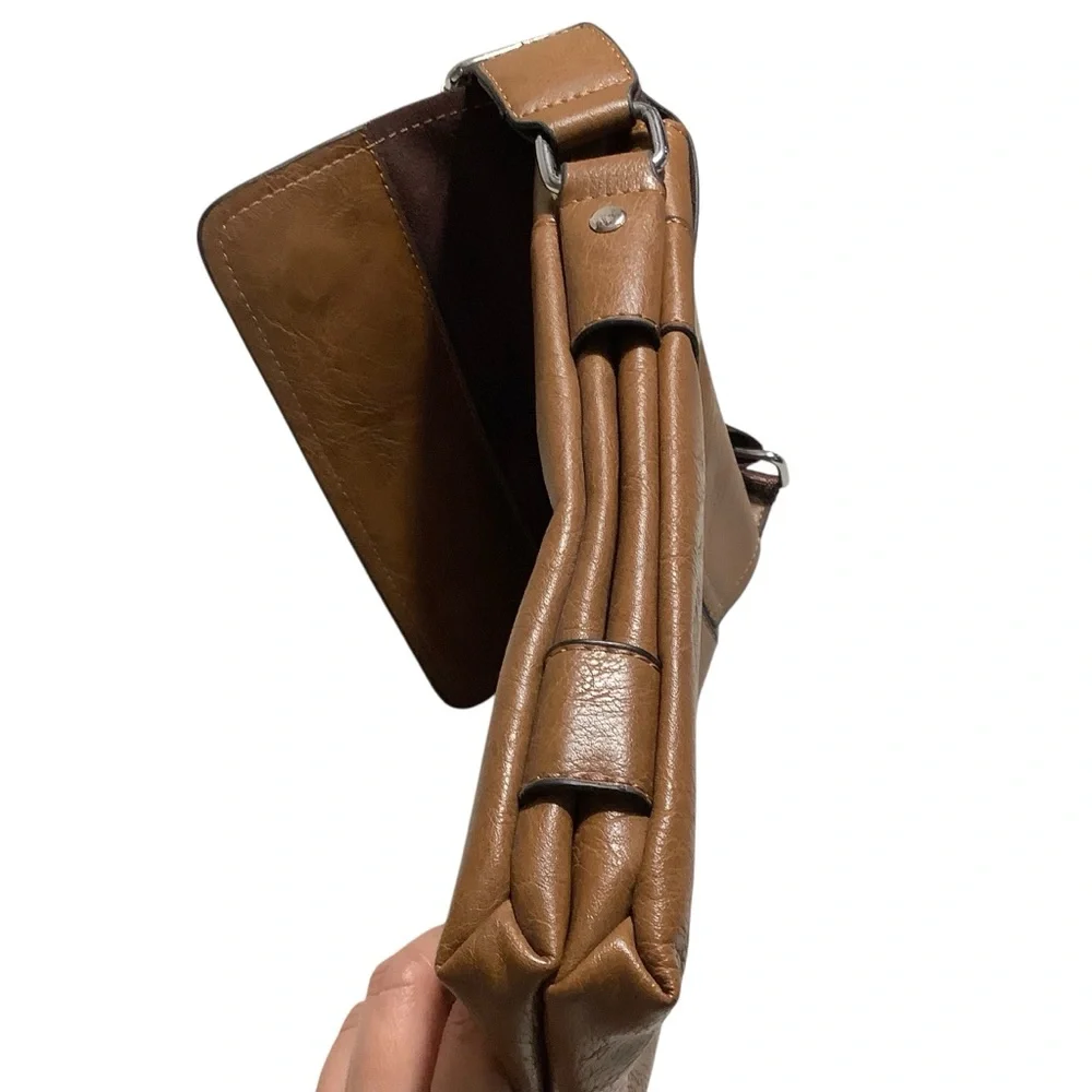 Mont Blanc Brown Leather Men's Messenger Bag
